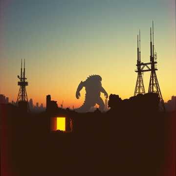 The monster in the city cover art